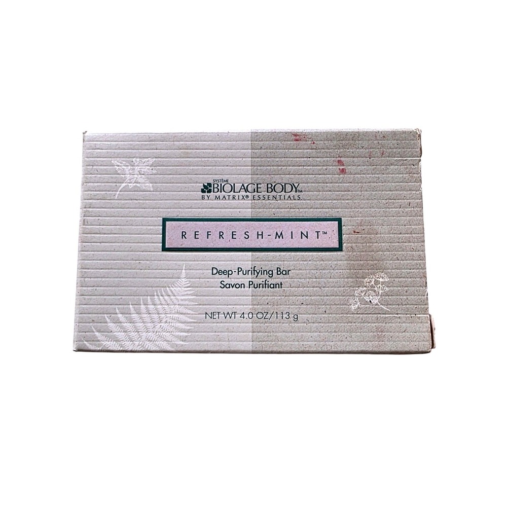 Biolage Body Refresh Mint Deep Purifying Bar Soap 4 oz Matrix Essntls Vtg Sealed